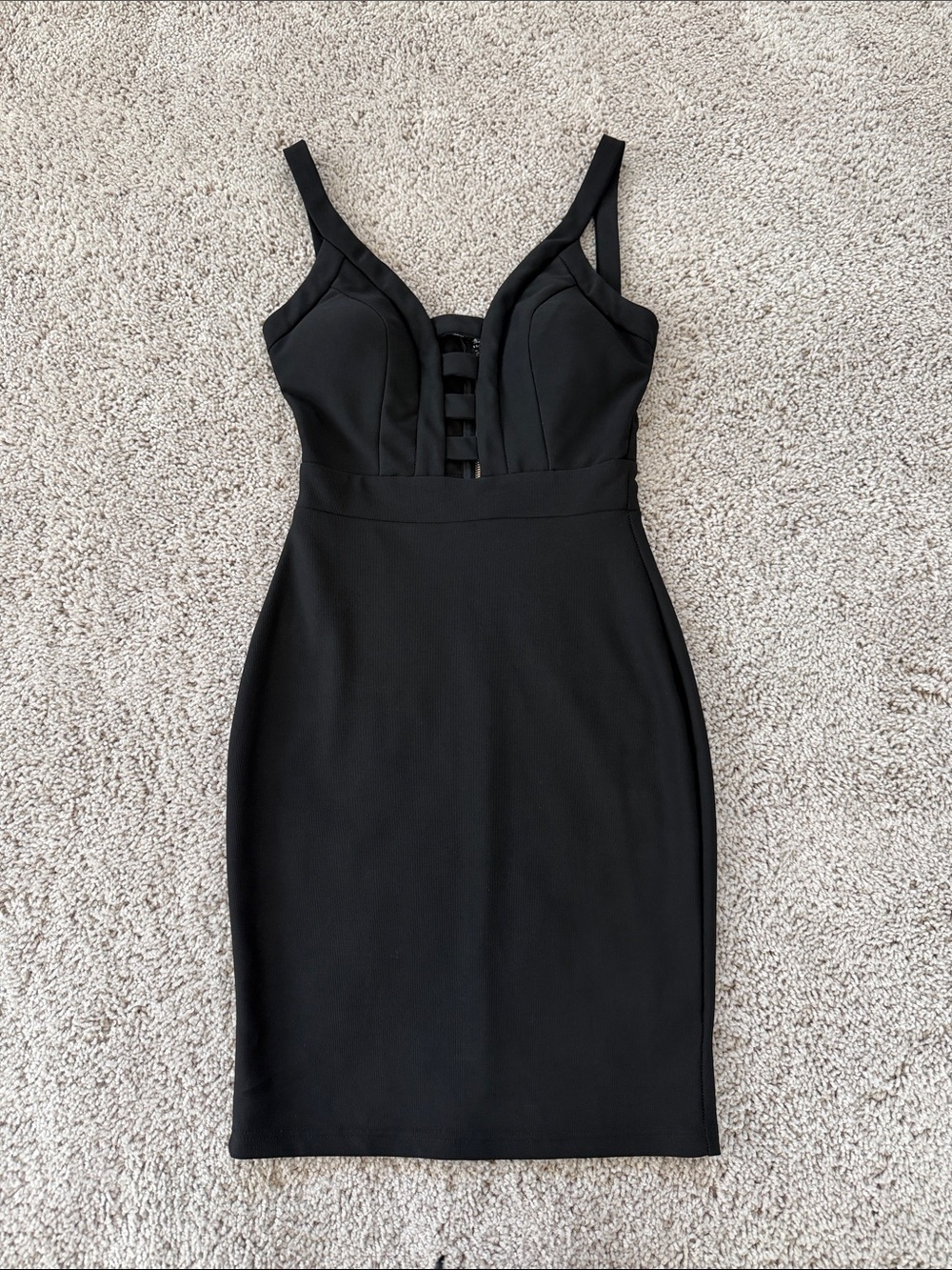 Trac Black Strappy Bodycon Mini Dress